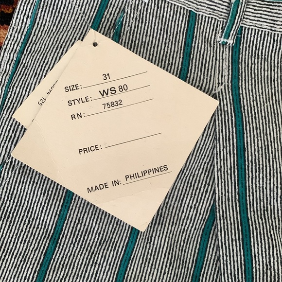 NWT VTG 90s shorts striped beach surf Zack Morris Sears Drummer Boy - Picture 4 of 9